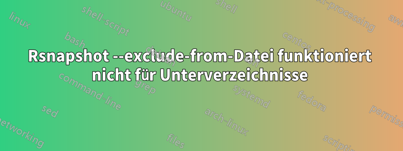 Rsnapshot --exclude-from-Datei funktioniert nicht für Unterverzeichnisse