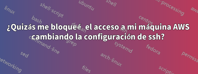 ¿Quizás me bloqueé el acceso a mi máquina AWS cambiando la configuración de ssh?