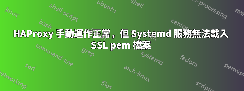 HAProxy 手動運作正常，但 Systemd 服務無法載入 SSL pem 檔案