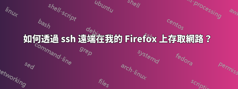 如何透過 ssh 遠端在我的 Firefox 上存取網路？