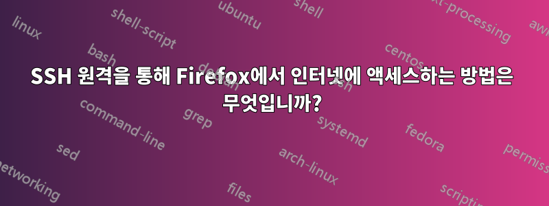 SSH 원격을 통해 Firefox에서 인터넷에 액세스하는 방법은 무엇입니까?