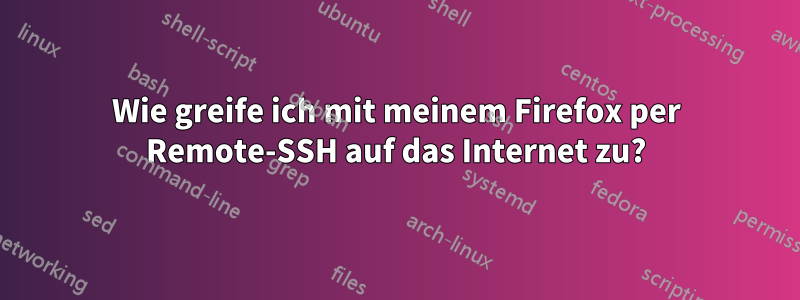 Wie greife ich mit meinem Firefox per Remote-SSH auf das Internet zu?