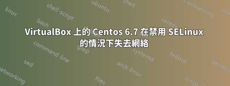 VirtualBox 上的 Centos 6.7 在禁用 SELinux 的情況下失去網絡