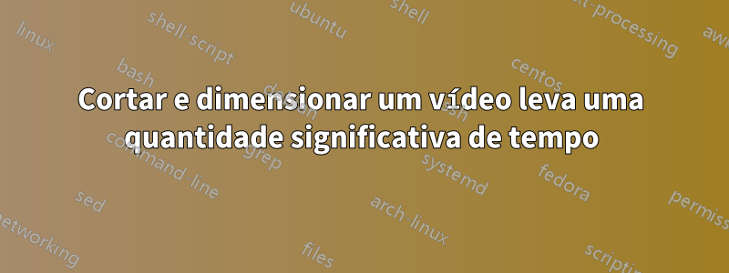 Cortar e dimensionar um vídeo leva uma quantidade significativa de tempo