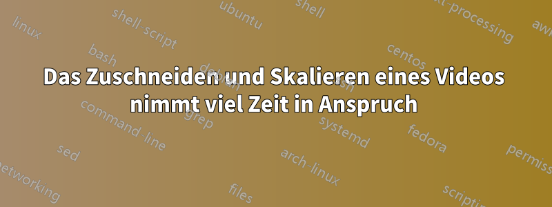 Das Zuschneiden und Skalieren eines Videos nimmt viel Zeit in Anspruch