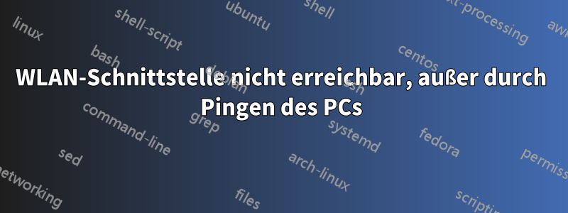 WLAN-Schnittstelle nicht erreichbar, außer durch Pingen des PCs