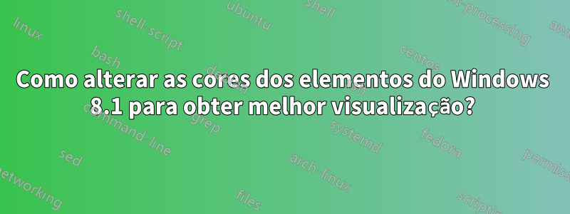 Como alterar as cores dos elementos do Windows 8.1 para obter melhor visualização?