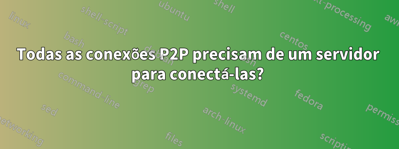 Todas as conexões P2P precisam de um servidor para conectá-las?