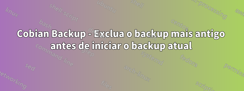 Cobian Backup - Exclua o backup mais antigo antes de iniciar o backup atual