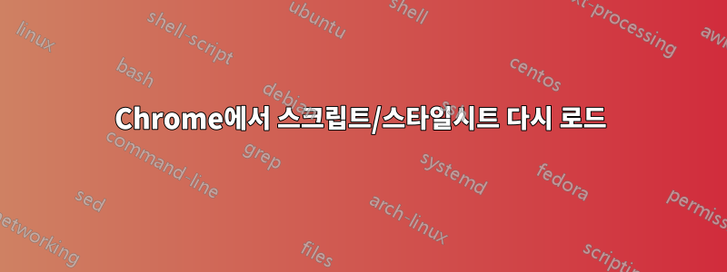 Chrome에서 스크립트/스타일시트 다시 로드