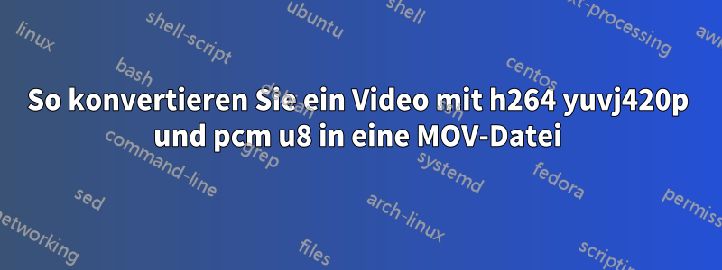 So konvertieren Sie ein Video mit h264 yuvj420p und pcm u8 in eine MOV-Datei