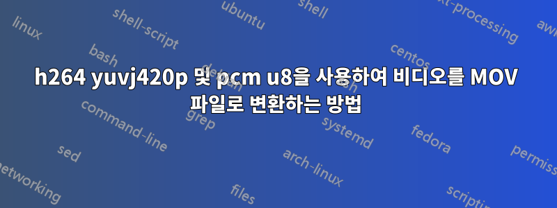 h264 yuvj420p 및 pcm u8을 사용하여 비디오를 MOV 파일로 변환하는 방법