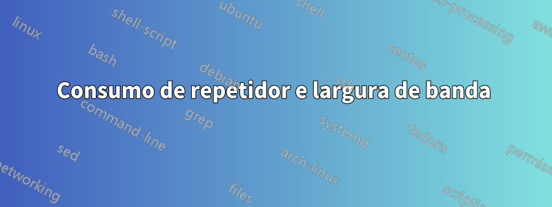 Consumo de repetidor e largura de banda