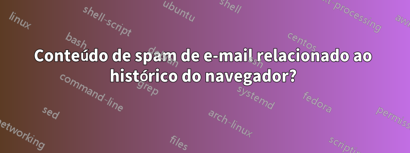 Conteúdo de spam de e-mail relacionado ao histórico do navegador?