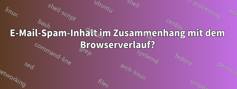 E-Mail-Spam-Inhalt im Zusammenhang mit dem Browserverlauf?