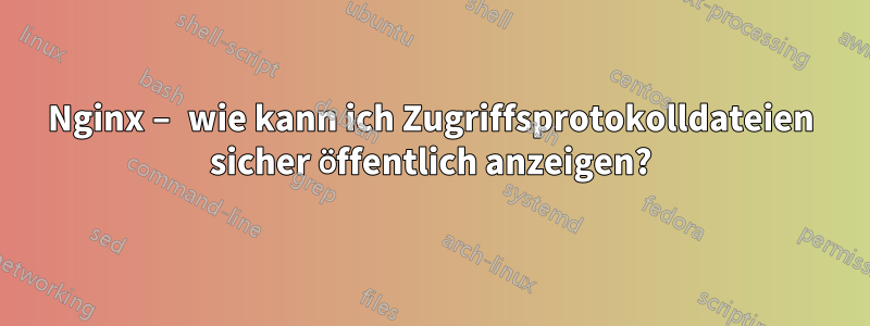 Nginx – wie kann ich Zugriffsprotokolldateien sicher öffentlich anzeigen?