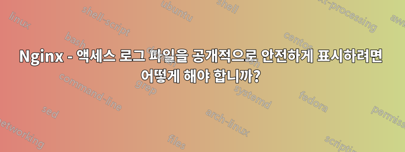 Nginx - 액세스 로그 파일을 공개적으로 안전하게 표시하려면 어떻게 해야 합니까?