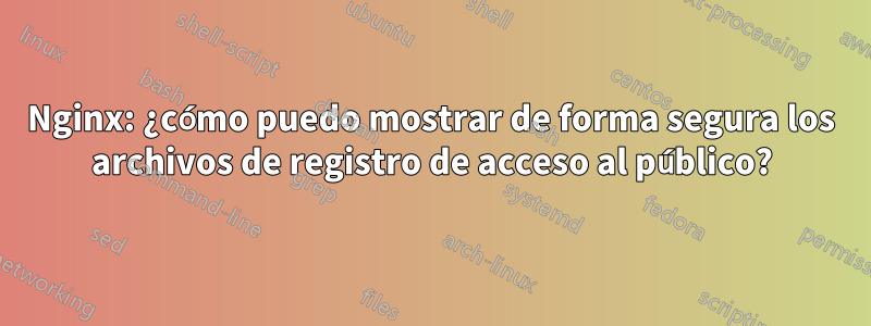 Nginx: ¿cómo puedo mostrar de forma segura los archivos de registro de acceso al público?