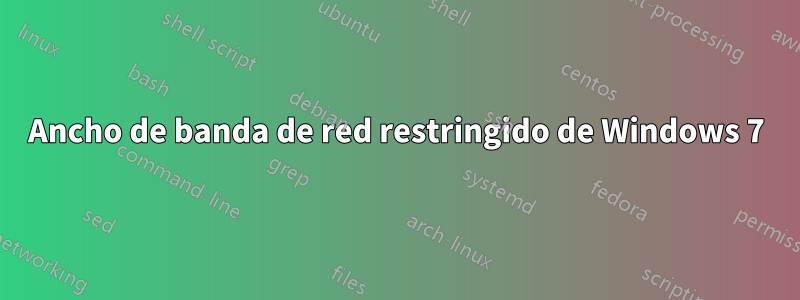 Ancho de banda de red restringido de Windows 7