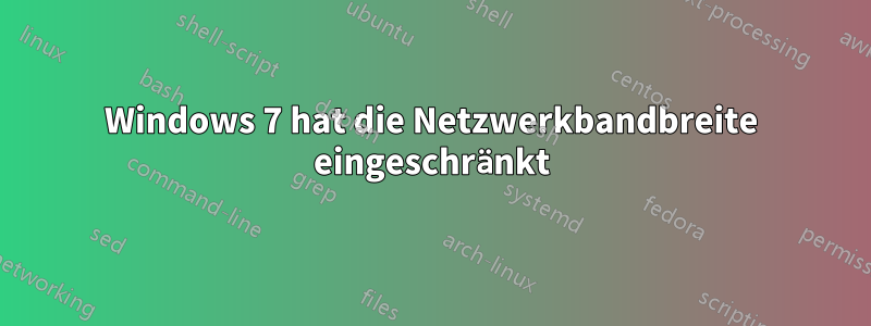 Windows 7 hat die Netzwerkbandbreite eingeschränkt