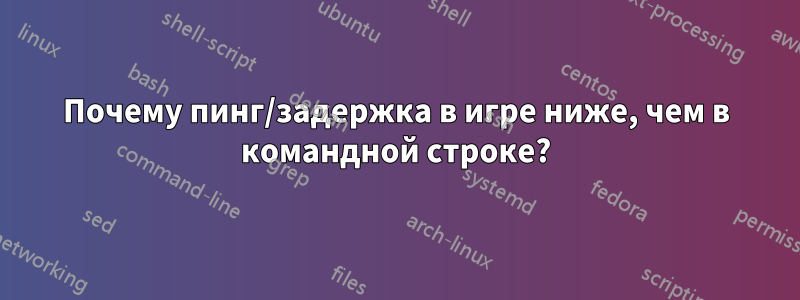 Почему пинг/задержка в игре ниже, чем в командной строке?