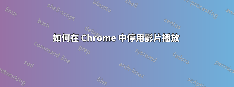 如何在 Chrome 中停用影片播放