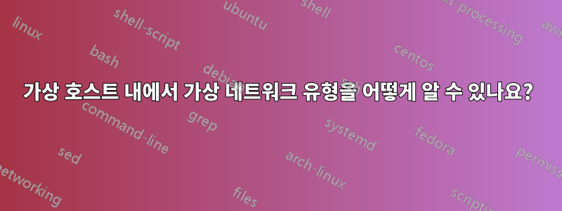 가상 호스트 내에서 가상 네트워크 유형을 어떻게 알 수 있나요?