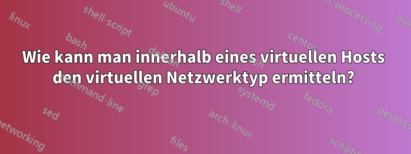 Wie kann man innerhalb eines virtuellen Hosts den virtuellen Netzwerktyp ermitteln?