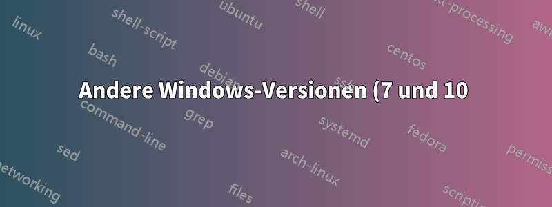 Andere Windows-Versionen (7 und 10) können nicht zur Heimnetzgruppe hinzugefügt werden