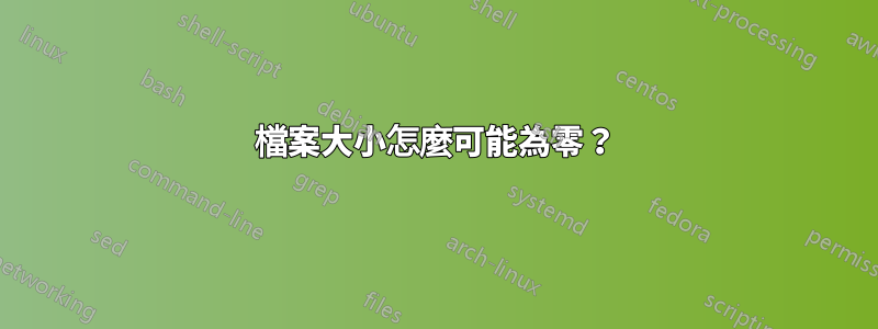 檔案大小怎麼可能為零？