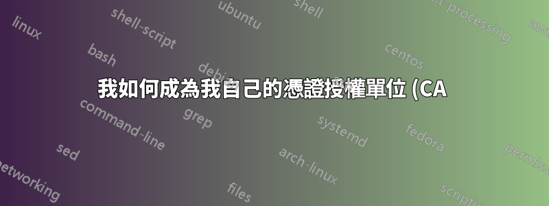 我如何成為我自己的憑證授權單位 (CA) 並為我的客戶端電腦產生 ssh 金鑰