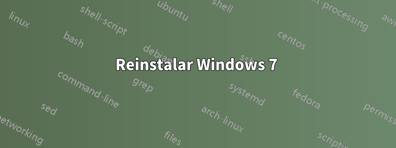 Reinstalar Windows 7