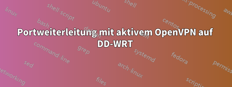 Portweiterleitung mit aktivem OpenVPN auf DD-WRT