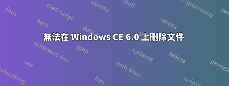 無法在 Windows CE 6.0 上刪除文件