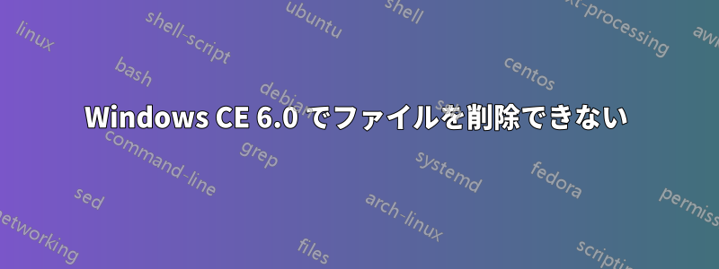 Windows CE 6.0 でファイルを削除できない