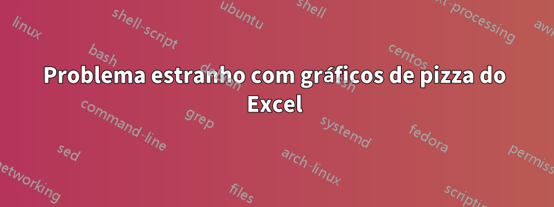 Problema estranho com gráficos de pizza do Excel