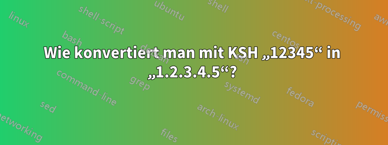 Wie konvertiert man mit KSH „12345“ in „1.2.3.4.5“?