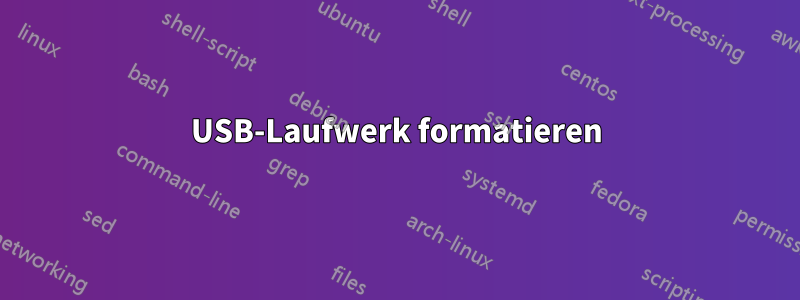 USB-Laufwerk formatieren