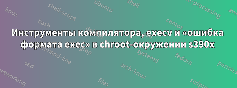 Инструменты компилятора, execv и «ошибка формата exec» в chroot-окружении s390x