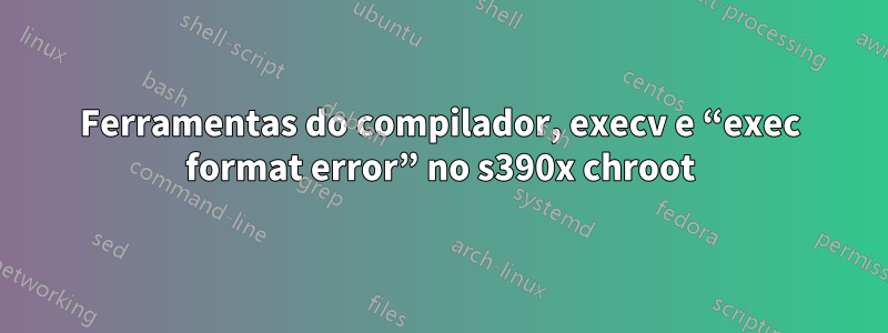 Ferramentas do compilador, execv e “exec format error” no s390x chroot