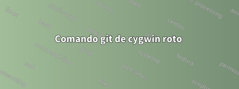 Comando git de cygwin roto