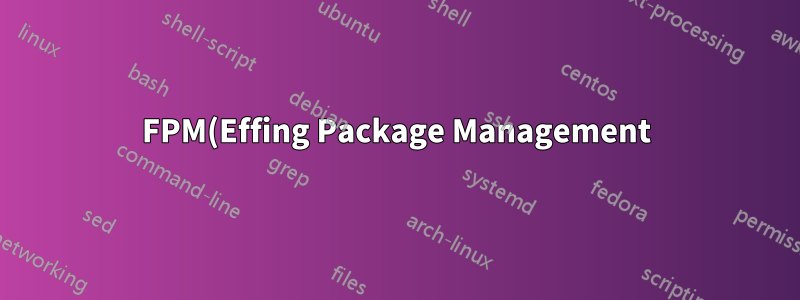 FPM(Effing Package Management)에서 RPM .spec 파일을 어떻게 얻나요?