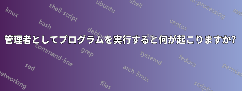 管理者としてプログラムを実行すると何が起こりますか?