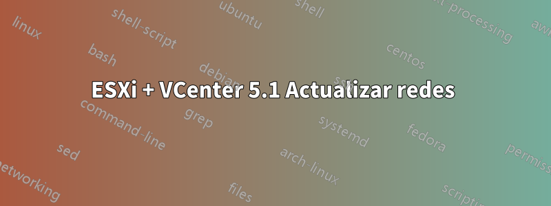 ESXi + VCenter 5.1 Actualizar redes