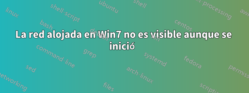 La red alojada en Win7 no es visible aunque se inició