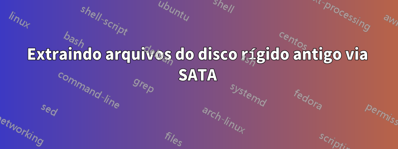 Extraindo arquivos do disco rígido antigo via SATA