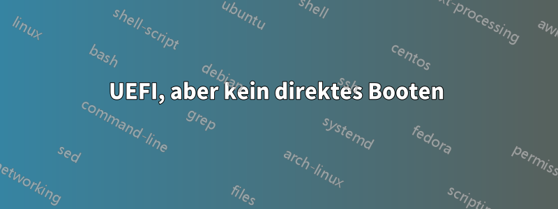 UEFI, aber kein direktes Booten