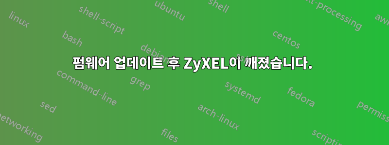 펌웨어 업데이트 후 ZyXEL이 깨졌습니다.