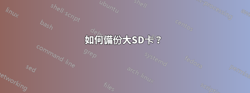 如何備份大SD卡？