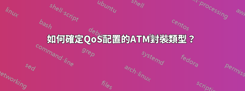 如何確定QoS配置的ATM封裝類型？